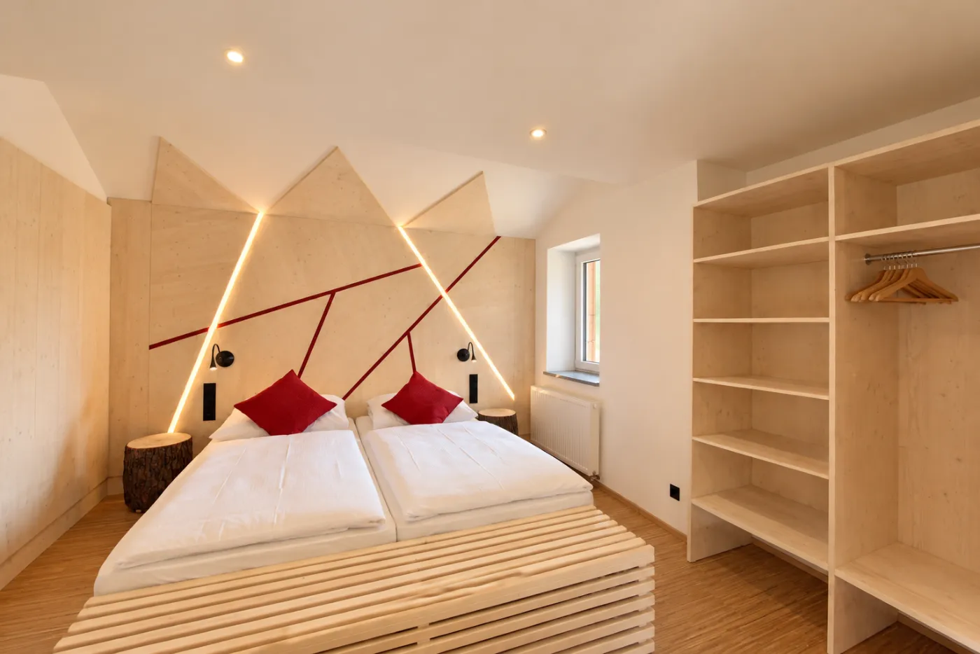 Ložnice apartmánu Plus na Horské chatě Smědava.